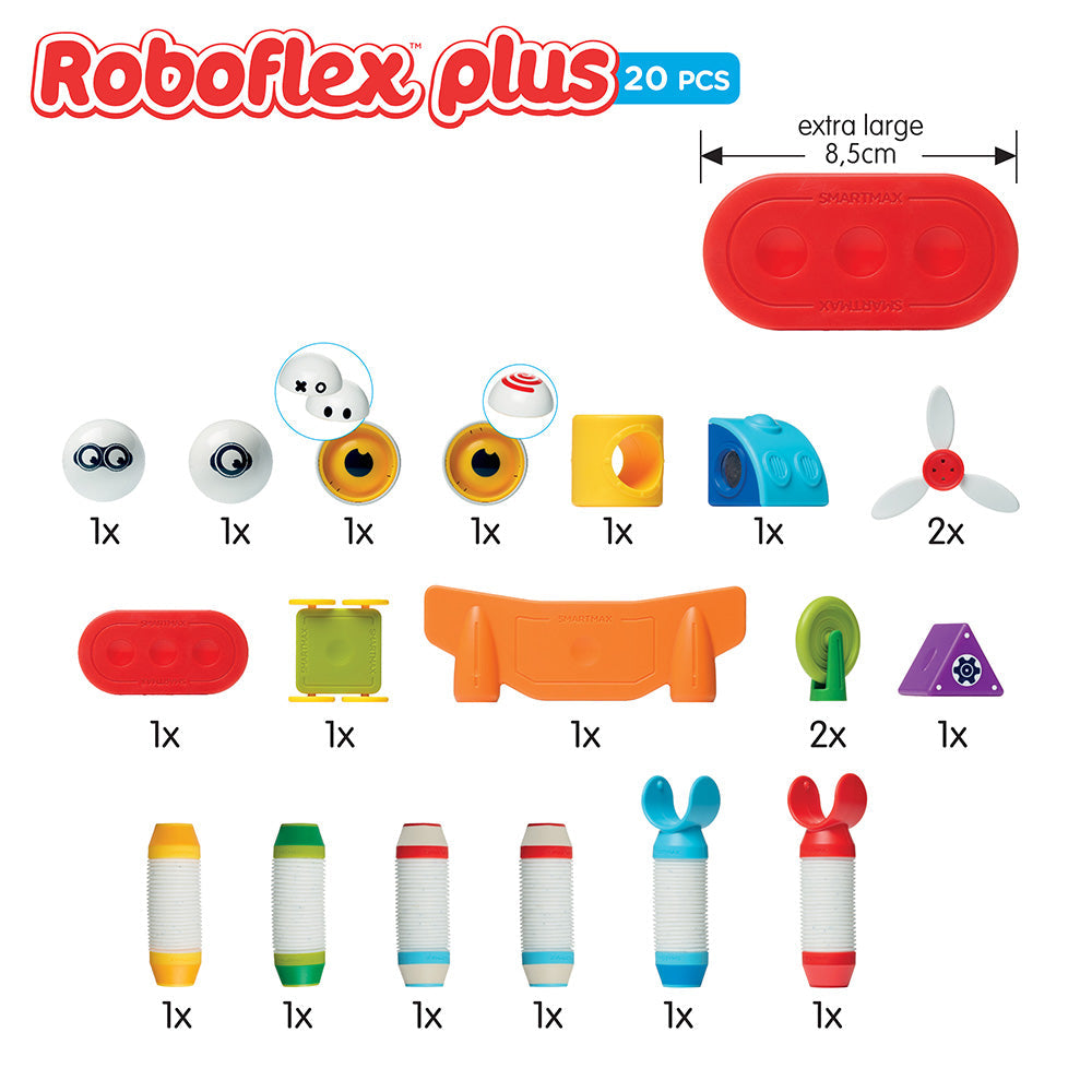 Smart Max mágneses játék, Roboflex Plus, Rugalmas robotok, 20 db