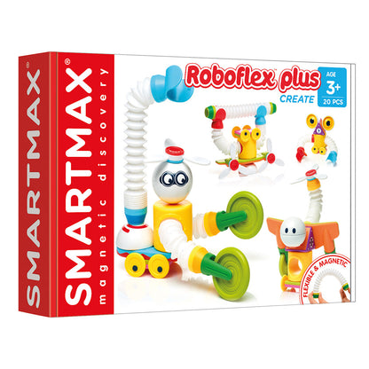 Joc magnetic Smart Max, Roboflex Plus, Roboti flexibili, 20 piese