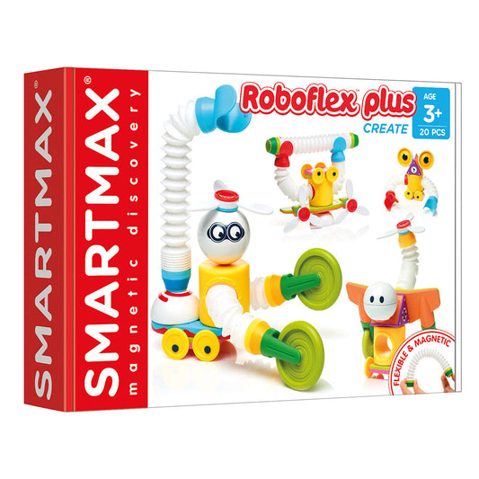 Joc magnetic Smart Max, Roboflex Plus, Roboti flexibili, 20 piese
