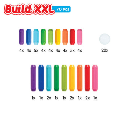 Joc magnetic Smart Max, Build XXL, Constructii XXL, 70 piese