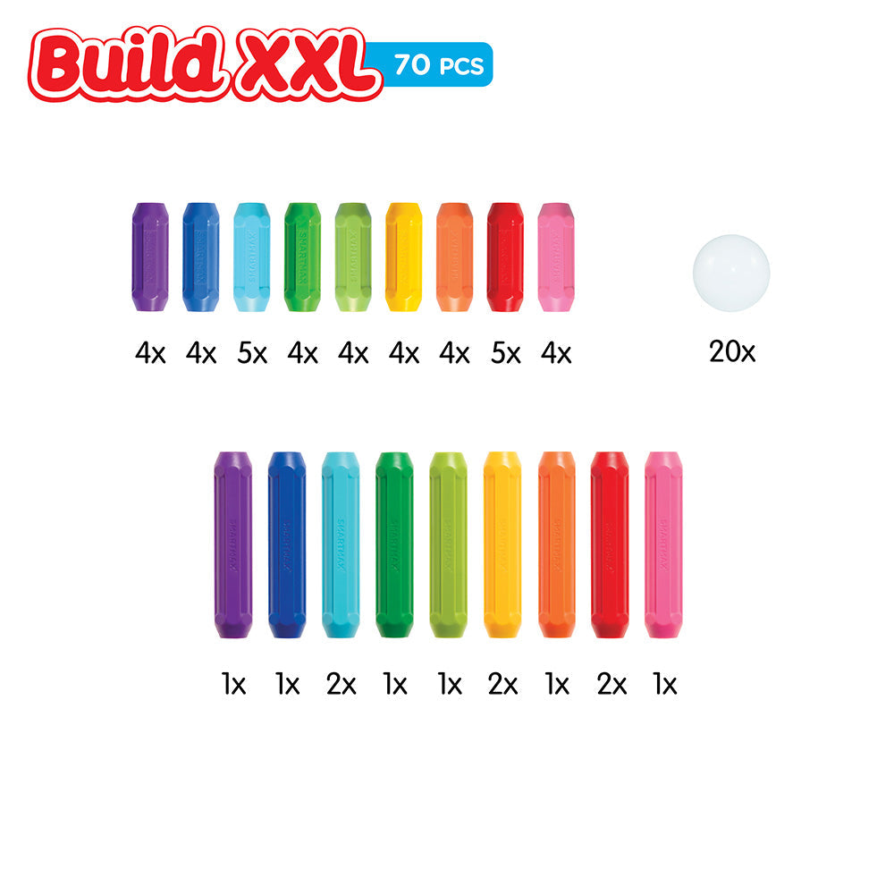 Smart Max mágneses játék, Build XXL, XXL Constructions, 70 db