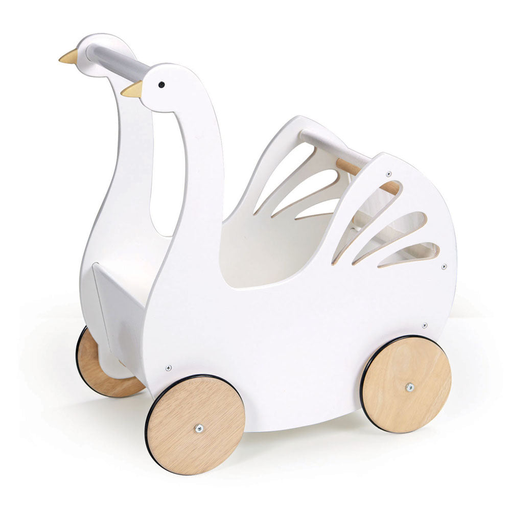 Imagine Carucior Lebada, din lemn premium - Sweet Swan Pram - TL8105