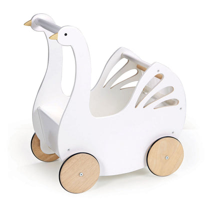 Imagine Carucior Lebada, din lemn premium - Sweet Swan Pram - TL8105