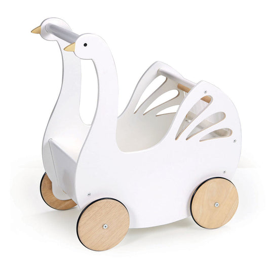 Imagine Carucior Lebada, din lemn premium - Sweet Swan Pram - TL8105
