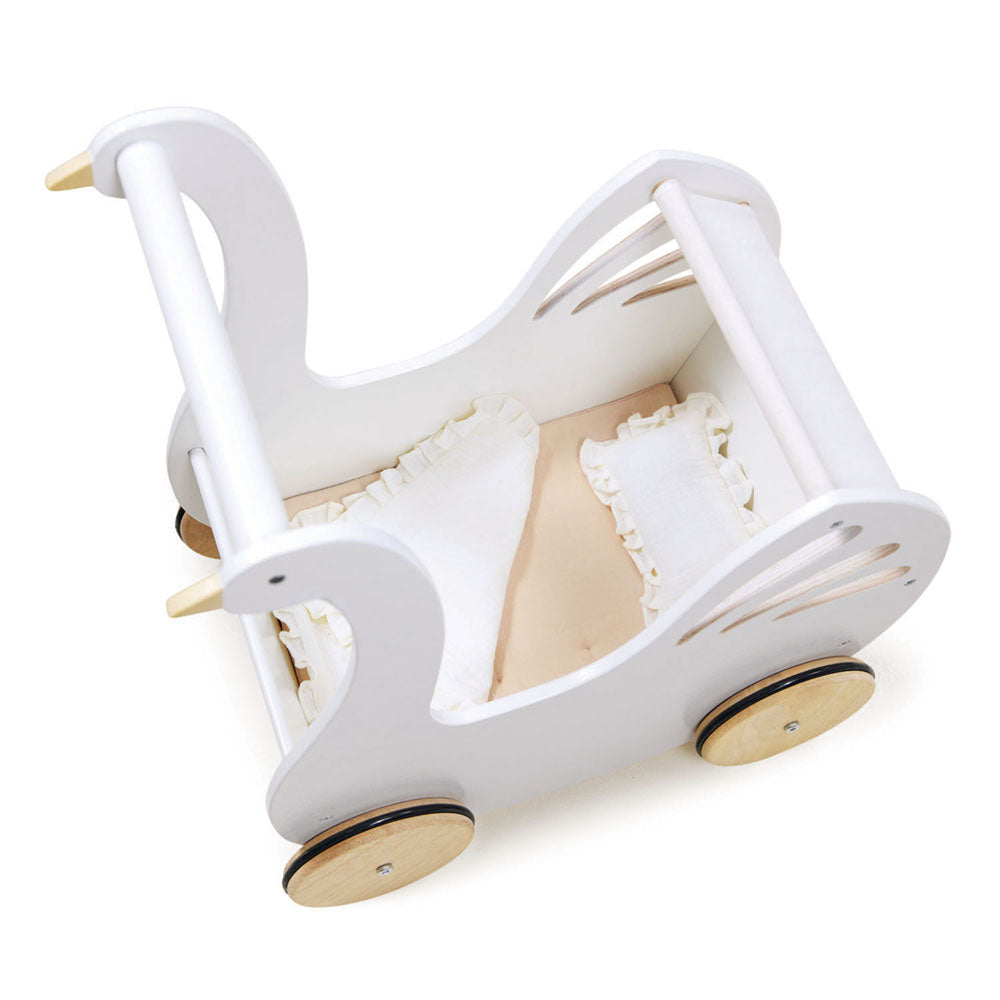 Imagine Carucior Lebada, din lemn premium - Sweet Swan Pram - TL8105