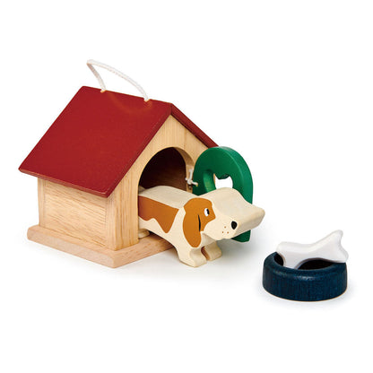 Imagine Set figurina caine , din lemn premium, pentru casute de papusi -TL8162