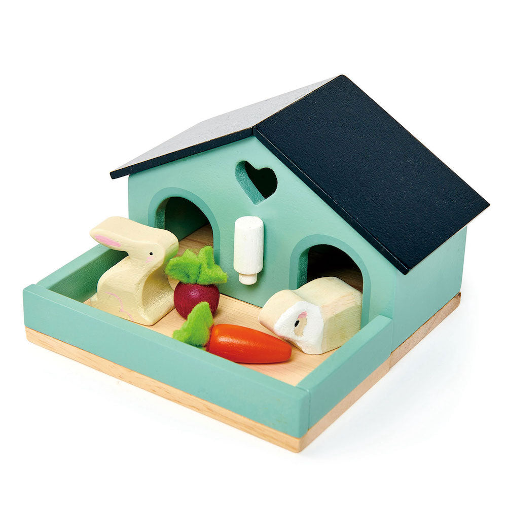 Imagine Set figurina iepuras în casuta, din lemn premium, pentru casute de papusa - TL8163