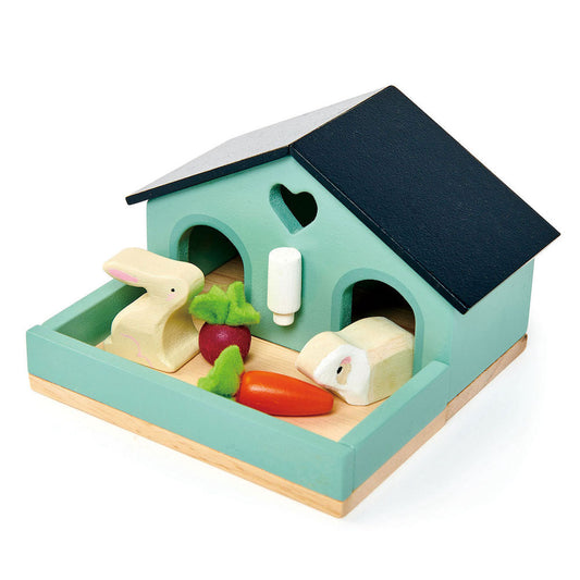 Imagine Set figurina iepuras în casuta, din lemn premium, pentru casute de papusa - TL8163