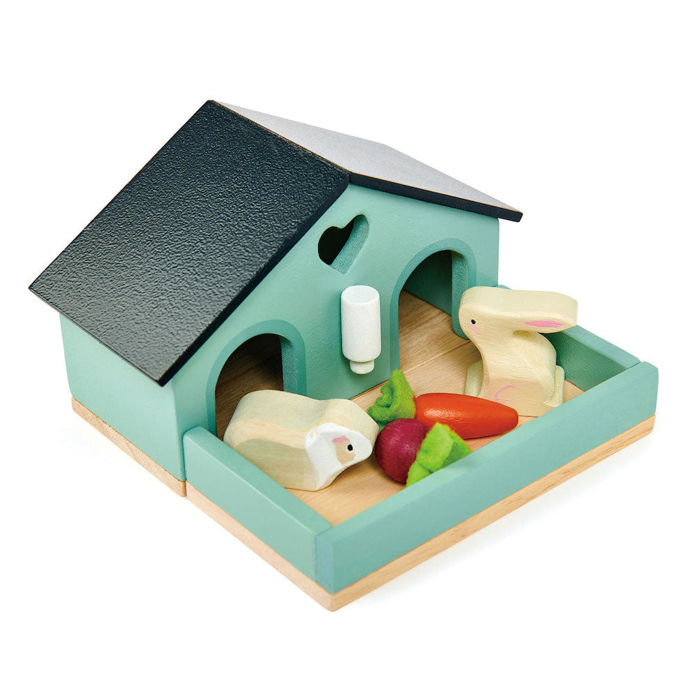 Imagine Set figurina iepuras în casuta, din lemn premium, pentru casute de papusa - TL8163