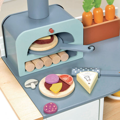Imagine Bucatarie cu cuptor pentru pizza, din lemn premium - La Fiamma Grand Kitchen - TL8207