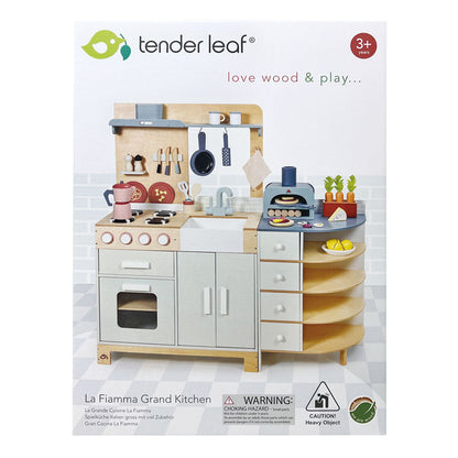 Imagine Bucatarie cu cuptor pentru pizza, din lemn premium - La Fiamma Grand Kitchen - TL8207
