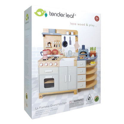 Bucatarie cu cuptor pentru pizza, din lemn premium - La Fiamma Grand Kitchen - TL8207