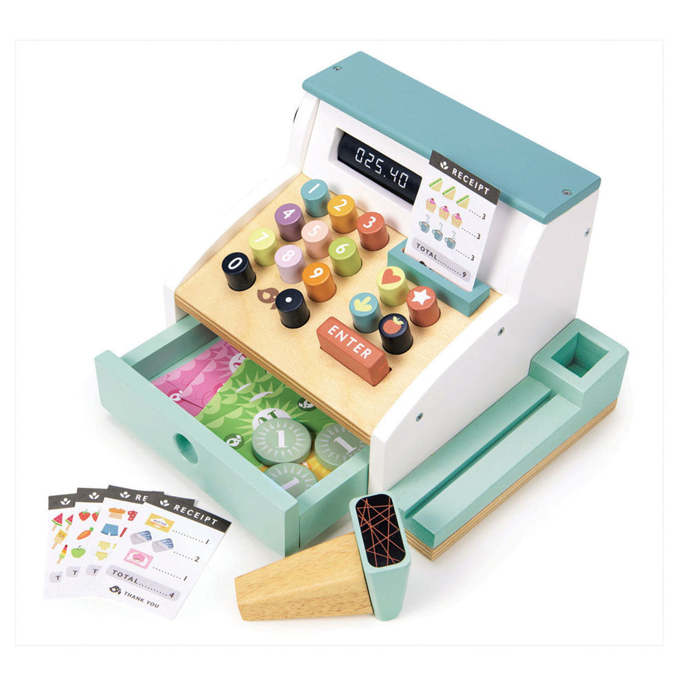 Imagine Casa de marcat cu scaner, din lemn premium - General Stores Till - TL8260