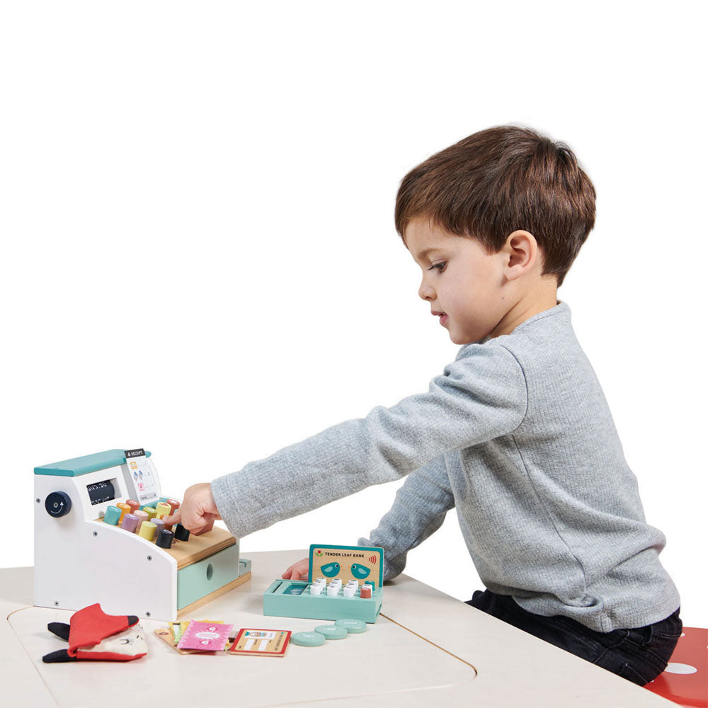 Imagine Casa de marcat cu scaner, din lemn premium - General Stores Till - TL8260