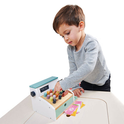 Imagine Casa de marcat cu scaner, din lemn premium - General Stores Till - TL8260