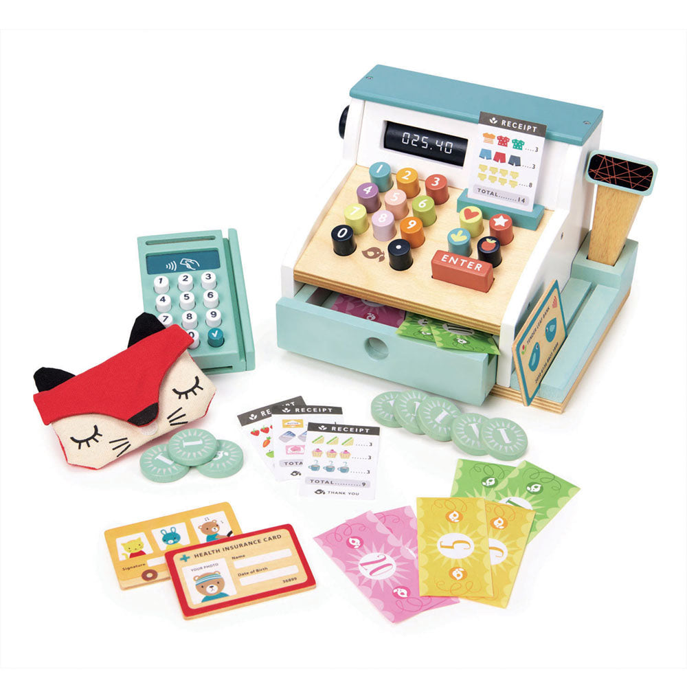 Imagine Casa de marcat cu scaner, din lemn premium - General Stores Till - TL8260