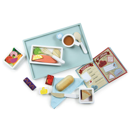 Tava cu meniu de avion, din lemn premium - Airline Meal Tray - TL8295