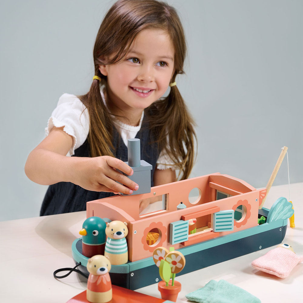 Imagine Barca familiei de vidre, din lemn premium - Little Otter Canal Boar - TL8389