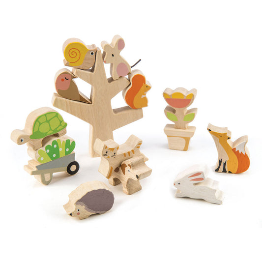 Animalute in copac- Stacking Garden Friends - 16 piese - TL8402