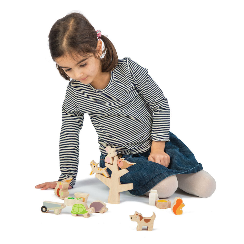 Animalute in copac- Stacking Garden Friends - 16 piese - TL8402