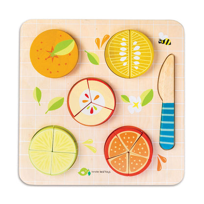 Imagine Puzzle educativ Fractionarea fructelor - Citrus Fractions - TL8414