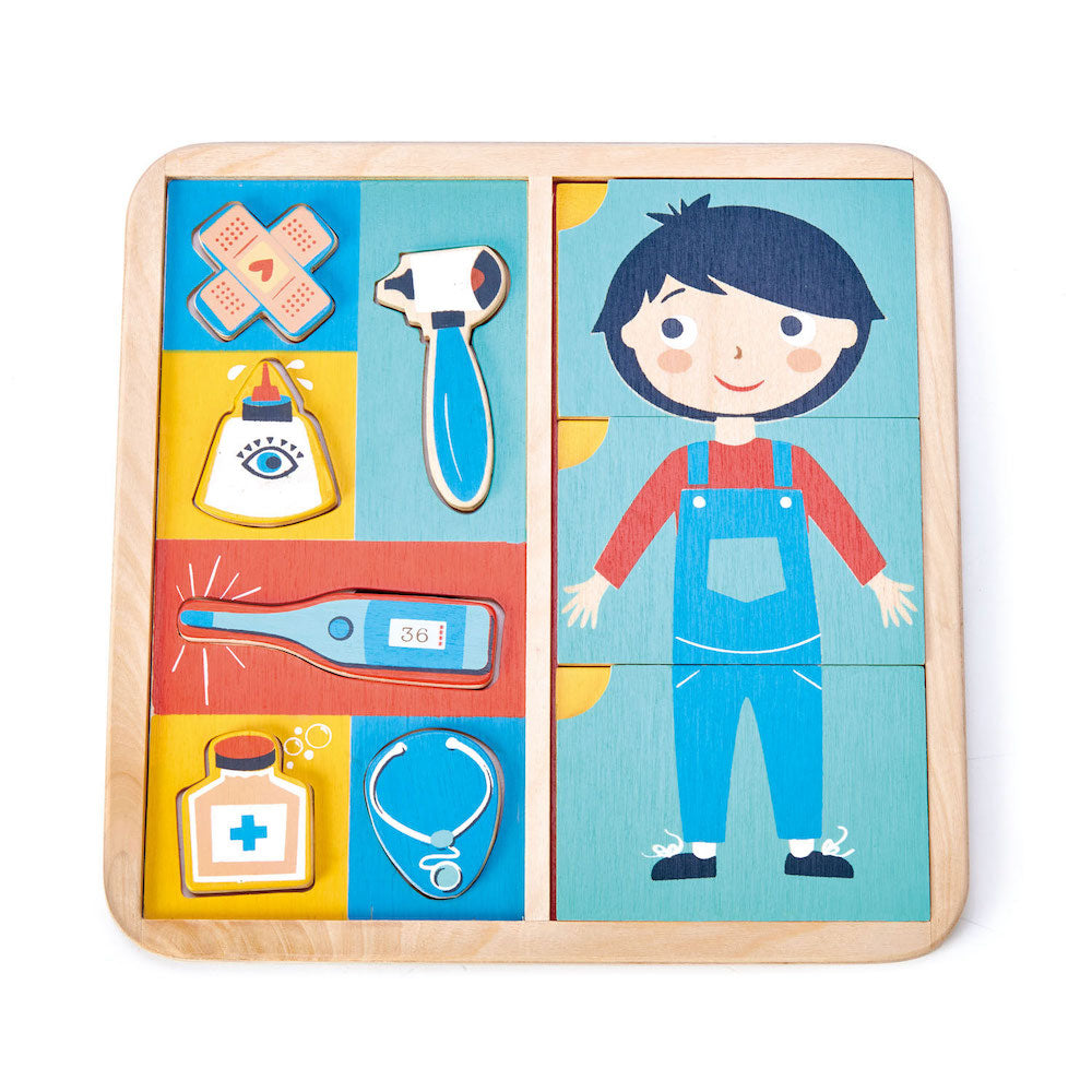 Imagine Puzzle educativ Sa invatam corpul uman- Ouch Puzzle - TL8419