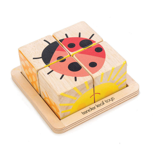 Imagine Puzzle educativ Cuburi ilustrate -Baby Blocks - 5 piese - TL8452