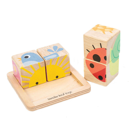 Imagine Puzzle educativ Cuburi ilustrate -Baby Blocks - 5 piese - TL8452