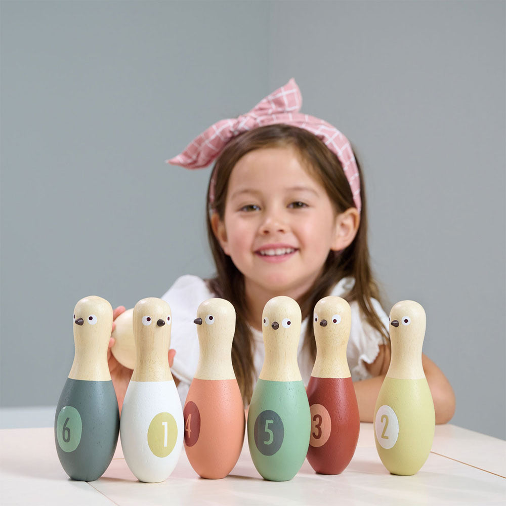 Imagine Set bowling, din lemn premium - Birdie Skittles - 7 piese - TL8621