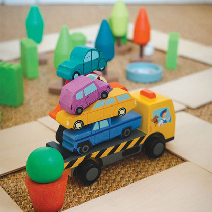Masinute suprapuse, din lemn premium - Stacking Cars - TL8663