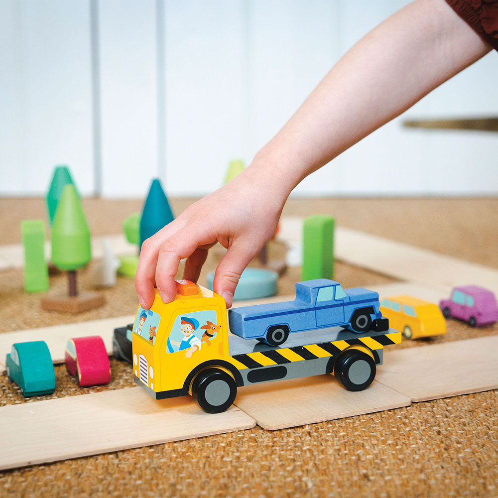 Masinute suprapuse, din lemn premium - Stacking Cars - TL8663