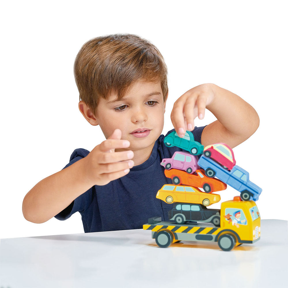 Masinute suprapuse, din lemn premium - Stacking Cars - TL8663