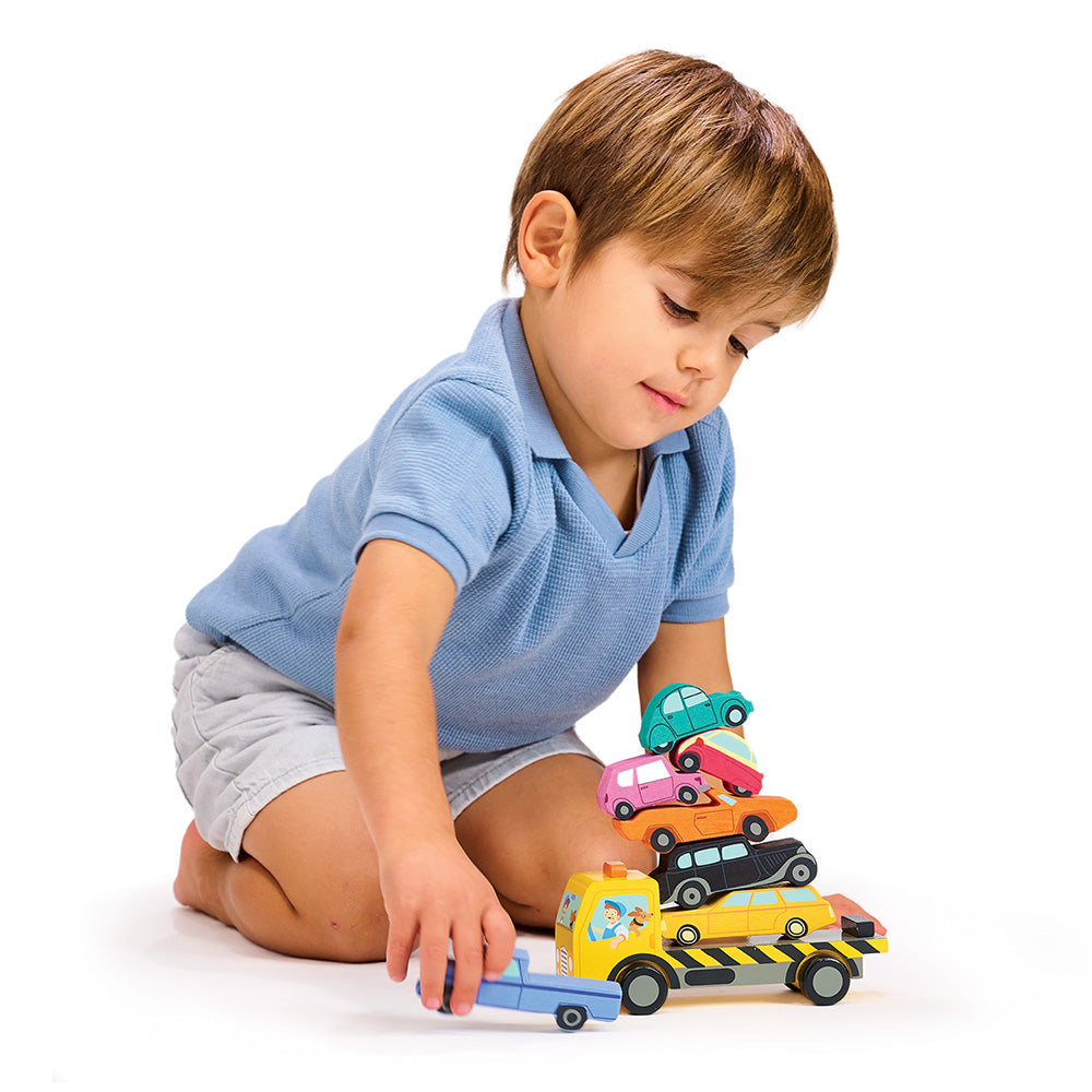 Masinute suprapuse, din lemn premium - Stacking Cars - TL8663