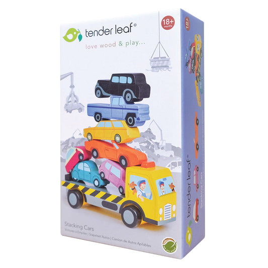 Masinute suprapuse, din lemn premium - Stacking Cars - TL8663