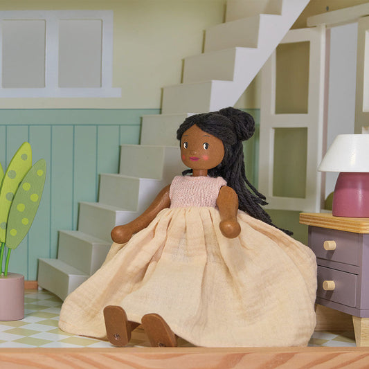 Papusa Lola, din lemn premium - Lola Wooden Doll - TL8882