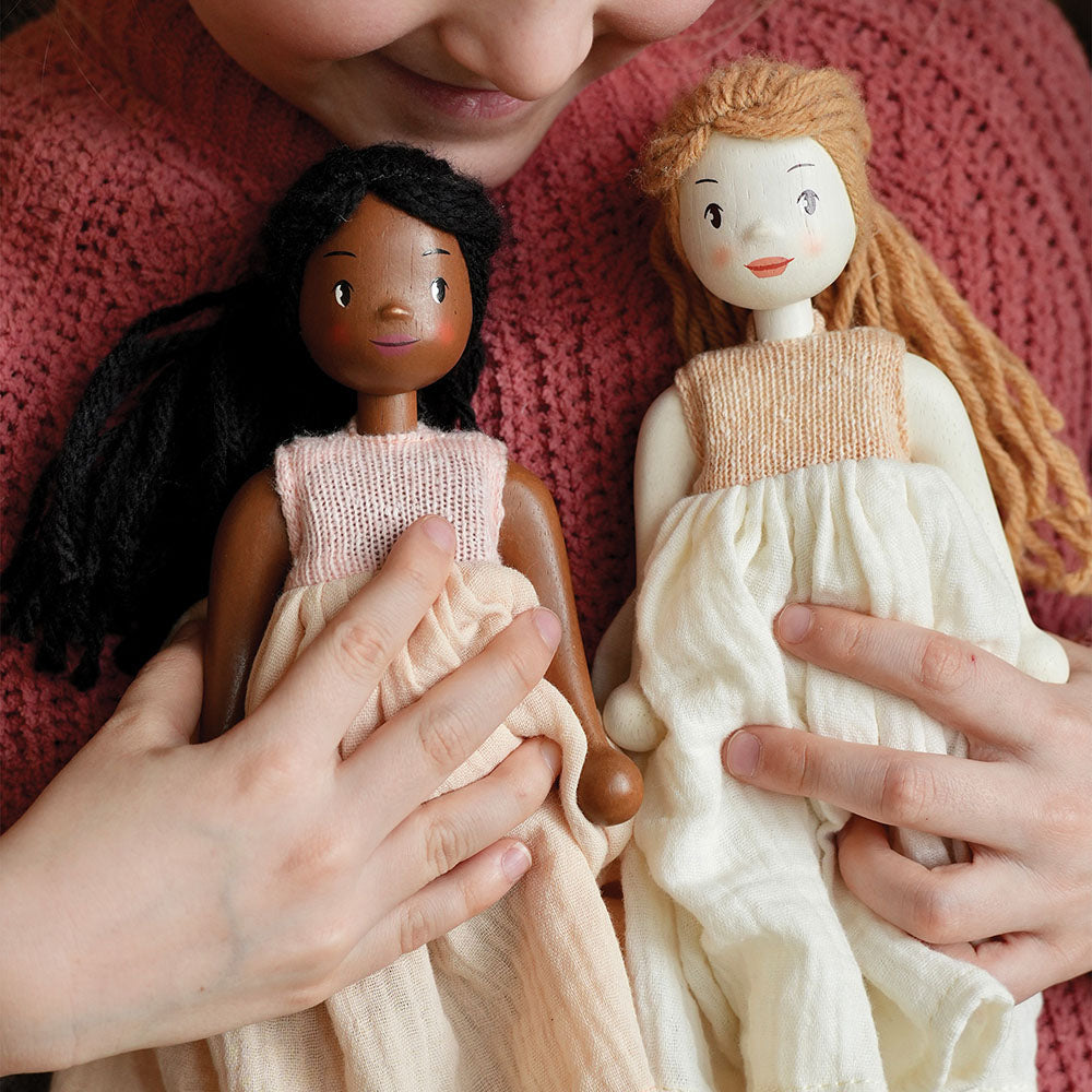 Papusa Lola, din lemn premium - Lola Wooden Doll - TL8882