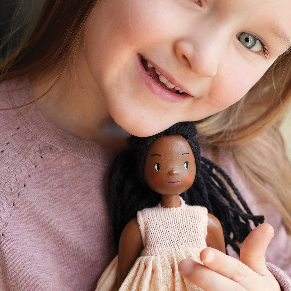 Papusa Lola, din lemn premium - Lola Wooden Doll - TL8882