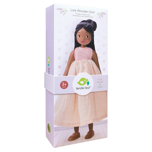 Papusa Lola, din lemn premium - Lola Wooden Doll - TL8882