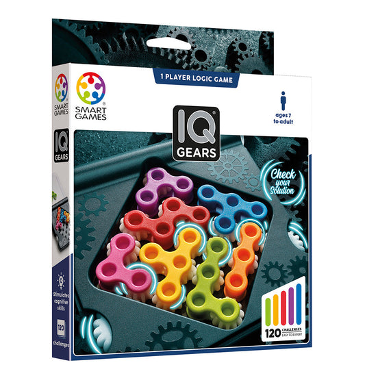 Smart Games – IQ Gears, logikai játék 120 kihívással, 7+ év, nemzetközi kiadás