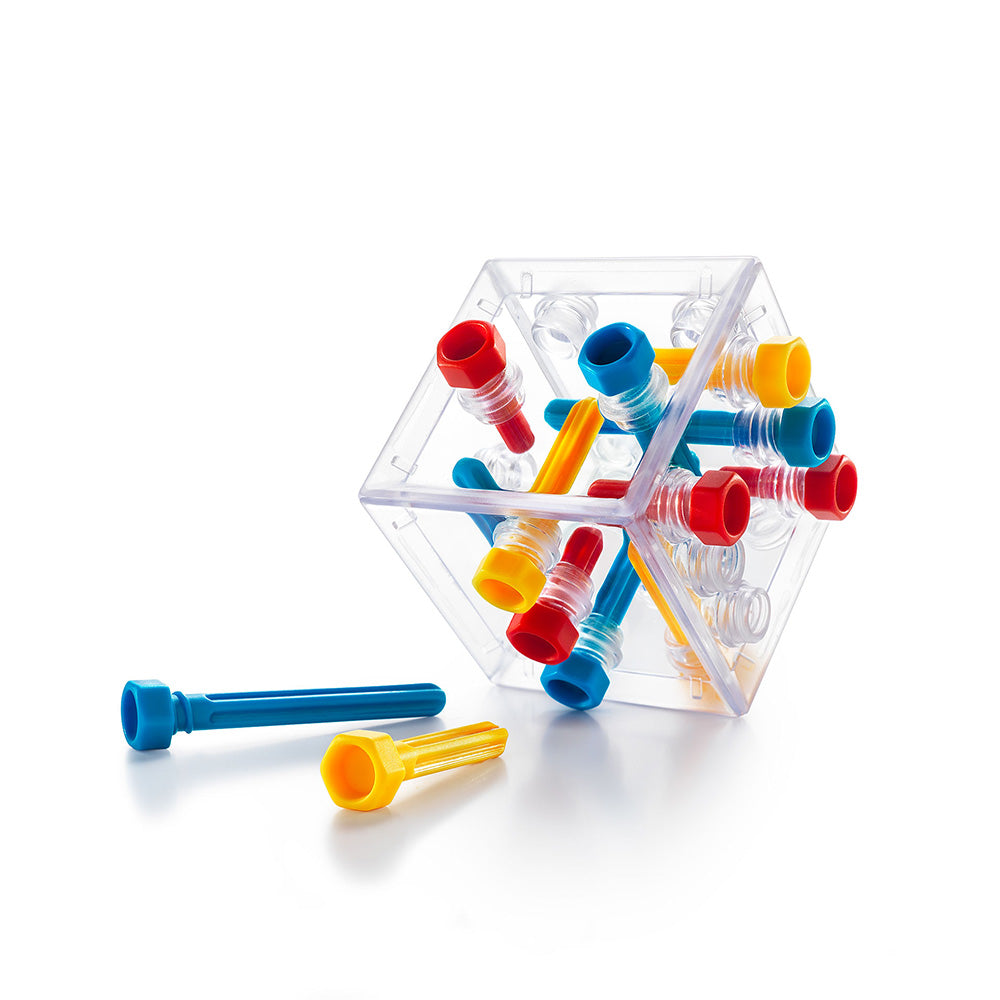 Smart Games - Criss Cross Cube, joc de logica cu 80 de provocari, 8+ ani, editie internationala
