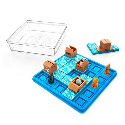 Smart Games - Cats and Boxes, , joc de logica cu 60 de provocari, 7+ ani, editie internationala