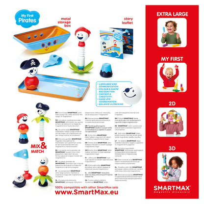 Joc magnetic Smart Max, My First Pirates, Primii mei Pirati, 10 piese