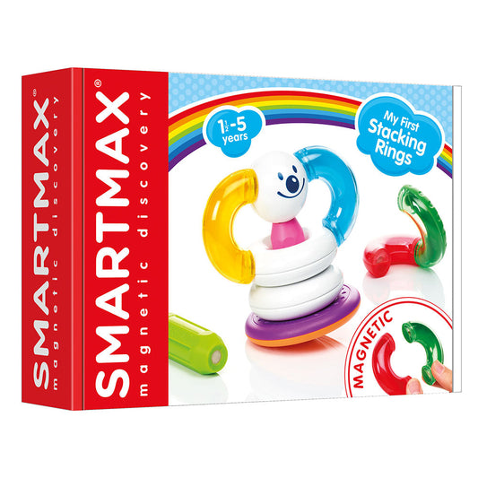Joc magnetic Smart Max, My First Stacking Rings, Primul meu turn cu inele, 10 piese